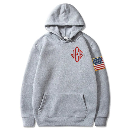 JEE Embroidery Print Hoodies Men Women Fleece Casual Oversized Sweatshirt Fashion Hip Hop Long Sleeve Pullovers Coat streetwear