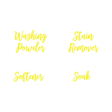 4Pcs Laundry Room Organisation Jar Bottle Label Vinyl Sticker Decals Washing Powders Stain Remover Labels Decal