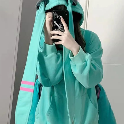 Women's Hooded Jacket Spring Autumn Cardigan Sweatshirt 2025 New Oversized Hoodie College Style Zip Up Hoodie Streetwear Women