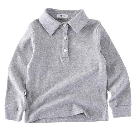 Little Kids Clothes Boys Long Sleeved Polo Shirts Solid Color Boys Shirts Children Spring Summer Polo Shirt School Tops Tee 1-7Y