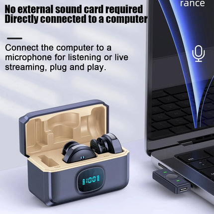 KEBIDU Wireless Lavalier Microphone Double Noise Reduction HiFi Sound 1 to 2 Mini Magnetic Mic For Video Recorde Live Streaming