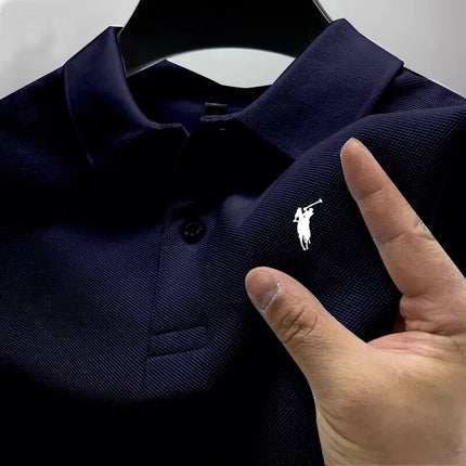 New style, high-end printed short sleeved polo shirt, luxury brand, summer fashion, men's collar T-shirt, men's clothing