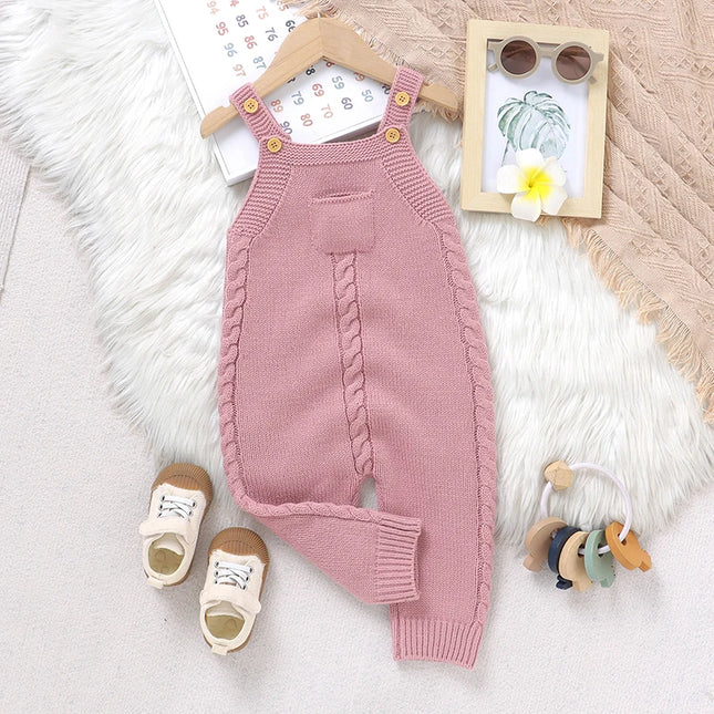 Baby Rompers for Boys Girls Solid Sleeveless Knitted Jumpsuits Playsuits 0-18m One Piece Newborn Neutral Outfits Toddler Clothes