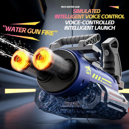 Electric Water Gun Toy with Double-Dazzling Light Shooting Burst Water Gun Outdoor Beach Pool Toys for Boy Adult Children Gift