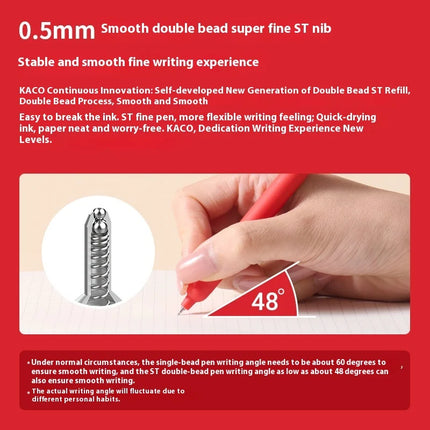KACO Coca Cola Gel Ink Pen Pull Ring high-quality 0.5 dual-core ST head,Quick Drying Black stylo for office signing school suppl
