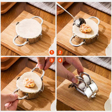 Stainless Steel Dumplings Tool Dumpling Mold Household Manual Press  Kitchen Pastry Baking Dumpling Maker Accessories