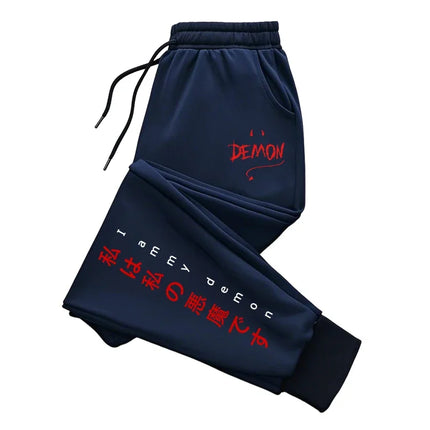 Japanese Style Sweatpants for Men Autumn Winter Daily Casual Sporty Jogging Pants 2025 Male Urban Fashion Y2K Harajuku Trousers