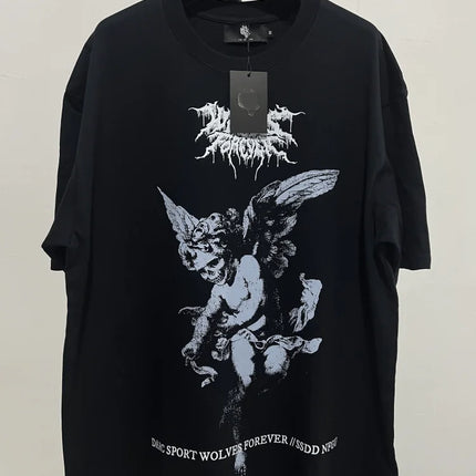 NEW Men's T-shirt Gym Fitness Male Training Workout Tee Top Short Sleeve Cotton Comfort Streetwear Oversized Shirts Men Clothes
