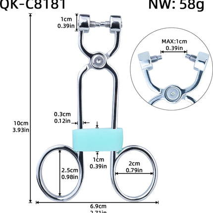 QKKQ Handheld Stainless Steel Nipple Clamp Nipples Stimulator Sexy Tools Teat Bondage For Women Couple Intimate Game BDSM Toys
