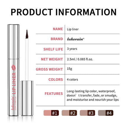 Peel Off Lip Stain Lip Liner Tattoo Long-Lasting Waterproof Smudge-Proof Transfer-Proof Matte Lipliner Magic Lip Cosmetic