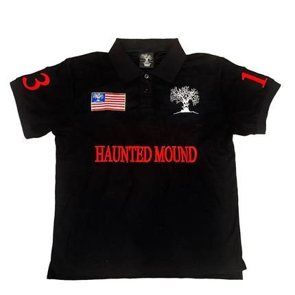 All Top Quality Y2K America Retro Word Embroidery Pullover Black Stand Collar Polo Shirt Sweatshirt Casual Men Coats