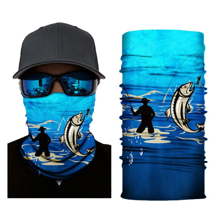Gradient Magic Seamless Cycling Bandanas Men Balaclava Bycycle Fishing Mask Protection Half Face Shield Bicycle Bandage