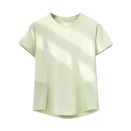 DRUR Sports Tops Women Quick Dry Workout Tshirt Running Yoga Gym Activewear Summer Short Sleeve Breathable Fitness Wear New
