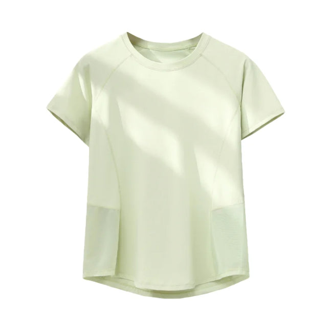DRUR Sports Tops Women Quick Dry Workout Tshirt Running Yoga Gym Activewear Summer Short Sleeve Breathable Fitness Wear New