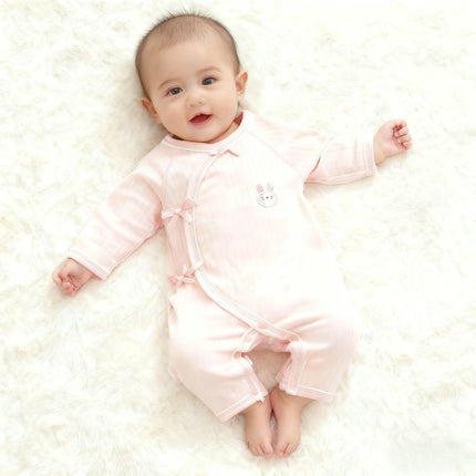 Boys Girls Newborn Jumpsuit Baby Cotton One-Piece Romper Infant  Long Sleeve Boneless Pajamas Four Seasons 0-6M