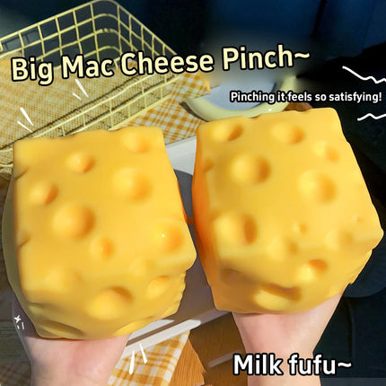 Jumbo Cheese Cube Stress Squishy Object Large Size Slow Rebound Stress Relief Fidget For ASMR Sensory Anti-Stress Anxiety Relief
