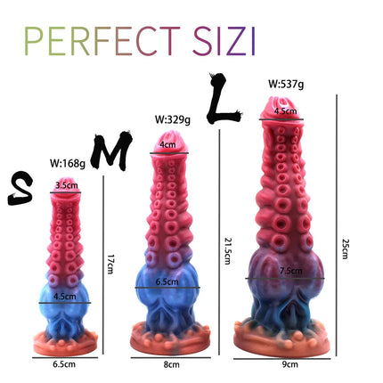 S/M/L Tentacle Anal Dildo Thick Silicone Monster Dildo Huge Penis Fake Dick Alien Dildo With Suction Cup Sex Toys For Women Men