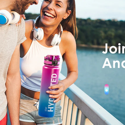 32oz Water Bottle Motivational Sport Water Bottle Leakproof Drinking Bottles Outdoor Sports Travel Kettle Drinking Water Bottle