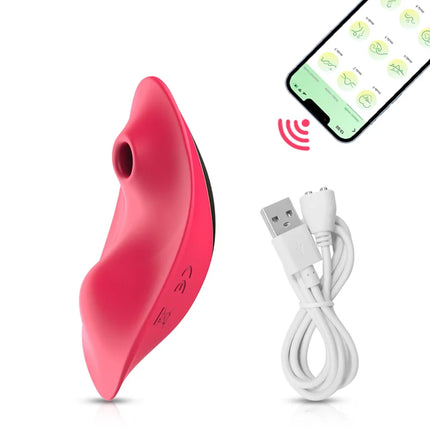 APP Sucking Vibrator Female Bluetooth Sucker Clitoris Stimulator Adult Goods Sex Toy for Women 's Panties