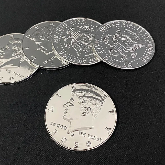 Jumbo Half Dollar (Plastic, 3 Inch) Magic Tricks Magician Close Up Street Illusions Props Accessories Appear Vanish Coin Magic