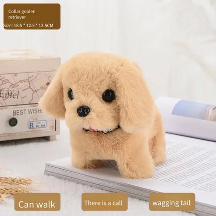 Electric Walking Dog Plush Toy Simulated Puppy Electronic Pet Children Interactive Toy Stalls Prop Home Decoration Ornament Gift