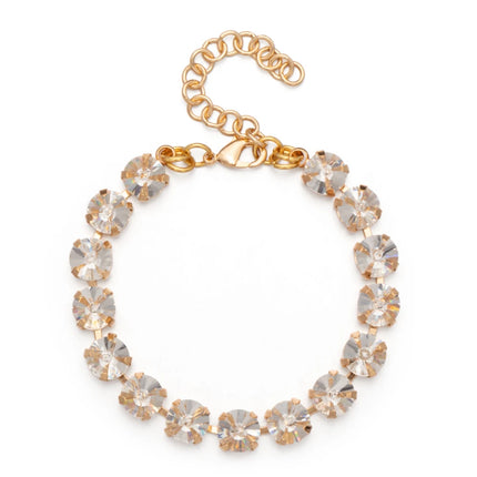 New Design Hot Deal Crystal Charms Bracelets For Women Claw Drill Set Colorful Crystal Bracelets Lobster Clasp  Link Chain