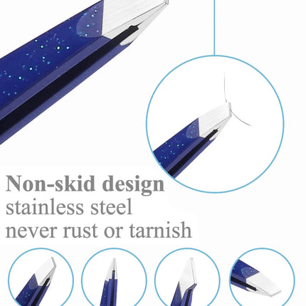 4 Styles Precision Eyebrow Tweezers Stainless Steel Fine Hairs Puller Flat Slant Tip Eye Brow Clips Hair Removal Makeup Tools