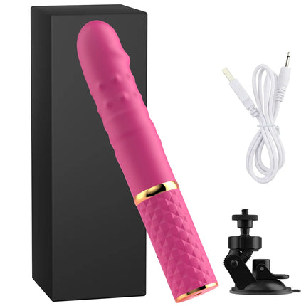 Mini Size Thrusting Dildo Vibrator Suction Cup G Spot Massager 10 Modes Clitoral Stimulator Adult Sex Toy for Women Beginner