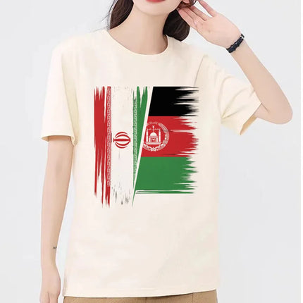 2026 Iran Tshirt Women Funny Clothing Sleeve T-shirt Clothing Tops Tees Aesthetic Clothes Harajuku Tshirt Female