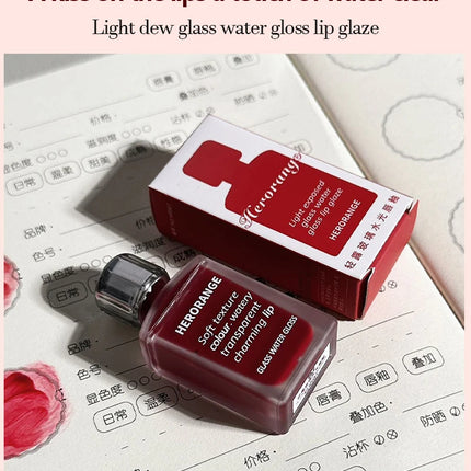 Punk Juice Red Lip Gloss Black Mirror Water Light Lip Glaze Jelly Glass Lip Oil Waterproof Lipstick Nude Clear Tint Makeup