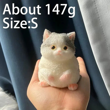 Cute Animal Cat Squishy Toy Ultra Soft Stress Relief Squeeze Fidget Toy Kawaii Sensory Toy for Kids Anxiety Relief Desk Decor