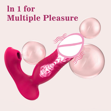 3 in 1 Thrusting Wearable Sucking Dildo Vibrators for Women APP Control Panties Vagina Stimulator 9 Modes Vibrators Sex Toys  18