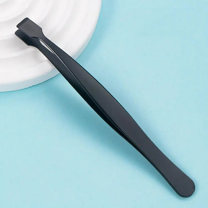 2Pcs Eyelash Tweezer Set Lash Pick Up Clip Pointed Flat Clip Lash Grafting Item Lower Eyelashes Applicator Portable Makeup Clamp