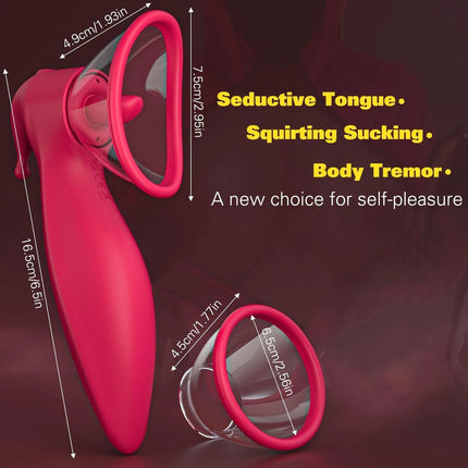 KUSHOR Powerful Sucking Vibrator for Women Tongue Licking Vibrating Clitoris Sucker Vibrator Nipple Stimulator Adults Sex Toy