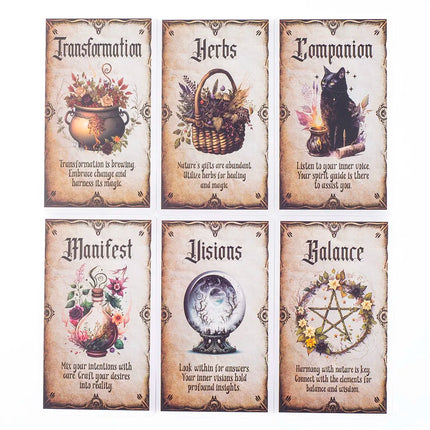 Wise Witch Oracle Cards A 20-Card Deck High Quality Tarot Leisure Entertainment Family Gatherings Board Game Cards 12x7cm