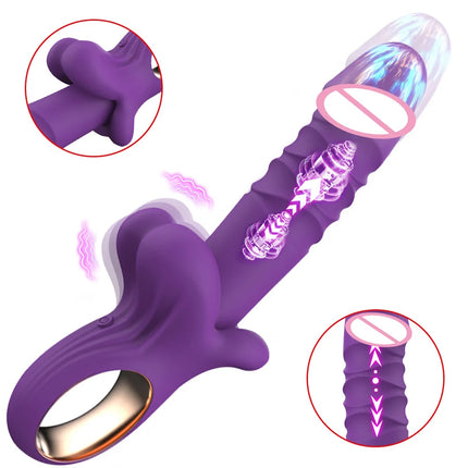Mouth Thrusting Dildo Vibrator 10 Vibrating Modes  G-Spot Clitoris Stimulator Female Fast Orgasm Sex Toys for Couple Pleasure