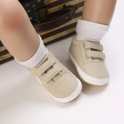 Newborn Baby Boys Girls Classic Sports Sneakers Canvas First Walkers Soft Sole Anti-Slip Comfortable Infant Toddler Shoes