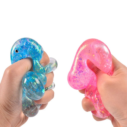 1pcs Random Glitter Gummy Bear Needoh Small Cute Animal Anti Stress Splat Decompressions Vent Squeeze Toy Bear Prop