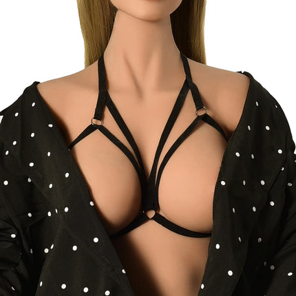 Hollow Out Harness Strappy Lingerie Bondage Body Harness Bra Lingerie Crop Tops Cage Lingerie Harness Belt Fetish Wear Women