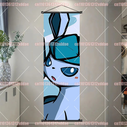 Pokémon Anime Theme Poster Scroll Painting Eevee Squirtle Charmander Pikachu Bulbasaur Photography Background Wall Friend Gift
