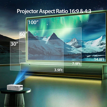 Compact Mini ProjectorUSB Connectivity, Remote Included | Works with Smartphones, Tablets