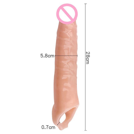 Penis Extender Delayed Ejaculation Cock Extension Dick Enlargemen Penis Ring Penis Extension Big Cock Sleeve Reusable Adults 18+