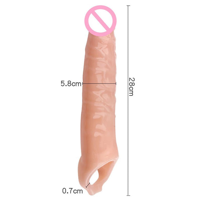 Penis Extender Delayed Ejaculation Cock Extension Dick Enlargemen Penis Ring Penis Extension Big Cock Sleeve Reusable Adults 18+