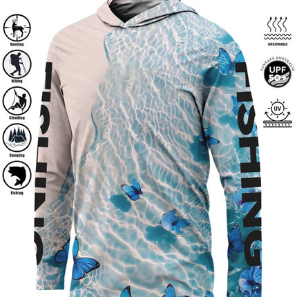 Fishing Shirt Hoodie,UPF 50+ Uv Protection Quick Dry Tops Breathable 2025 Outdoor Moisture Wicking Jersey Fishing Apparel shirts