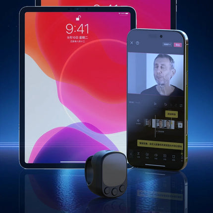 Tiktok Scrolling Ring Remote Control Touchpad Camera Shutter Mouse Ring for Short Video Control Compatible with iPhone iPad