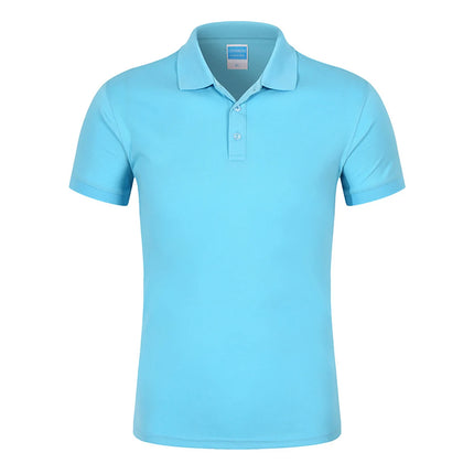 POLO shirt Men's Solid Color Short Sleeved top Team Clothing Customization Red Orange and Other Colors Customization