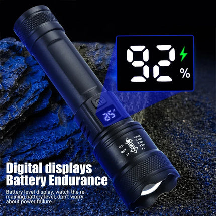 Handheld Portable Flashlight, High-power LED Torch, Emergency Lighting, Telescopic Mini Zoom Flashlight for Outdoor Fishing