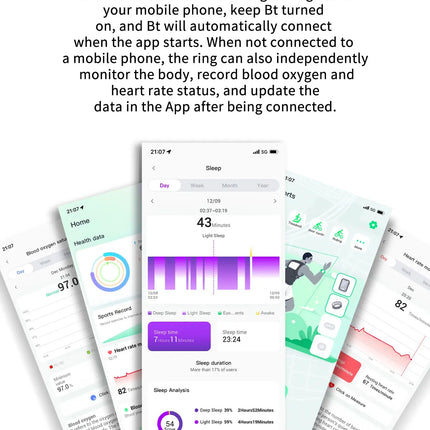 Smart Ring FOR Huawei Xiaomi Heart Sports Ring  Black Technology Sleep Monitoring Xiaomi Bluetooth Suitable for ios/Android