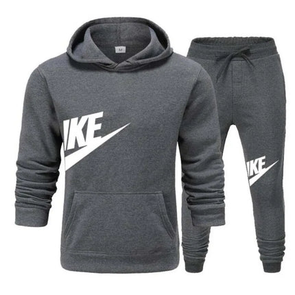 Fashion Outdoor Jogging 2-Piece Set For Men, New Autumn Winter Hooded Sweatshirt And Long Pants Casual Sportswear
