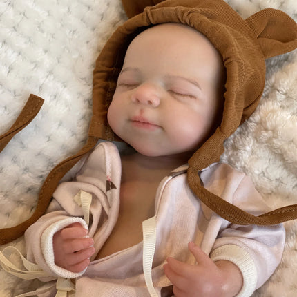 33cm Can Open Mouth Pascale Solid Silicone Reborn Baby Girls With Cute Clothes Lifelike Washable Newborn Baby Doll